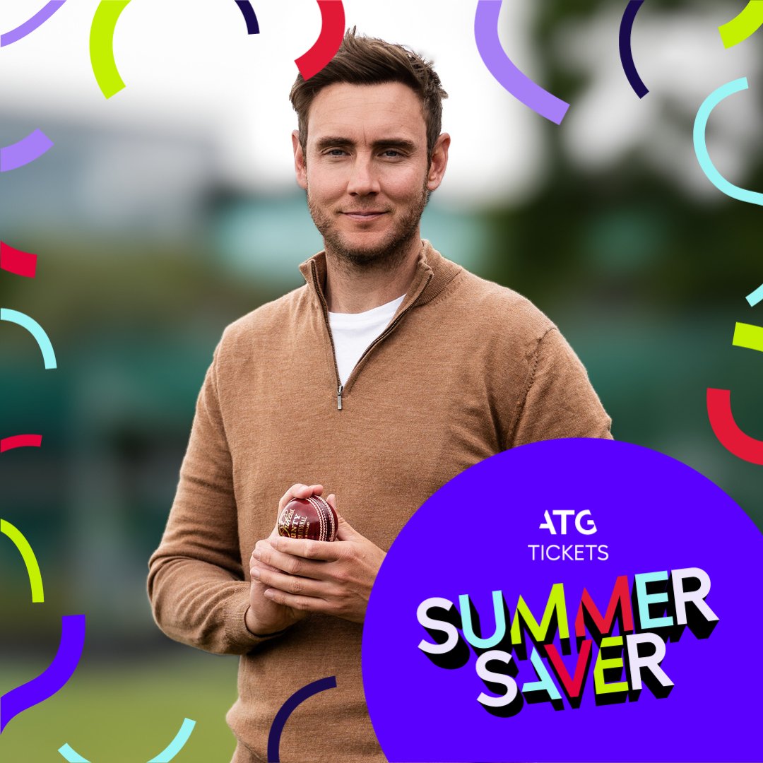 NewWimbTheatre's tweet photo. ATG Entertainment’s Summer Saver brings you epic discounts on shows ☀️ #summersaver

Why not enjoy £25 tickets to An Audience with Stuart Broad 🎫👉🏽 https://t.co/xvsiO0R6xr https://t.co/exHRTM5tsp