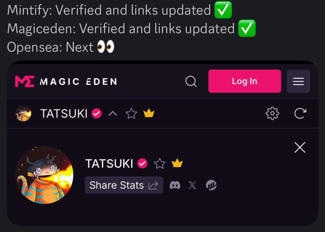 Thank you <a href="/Mintify/">Mintify</a> &amp; <a href="/MagicEden/">Magic Eden 🪄</a>
