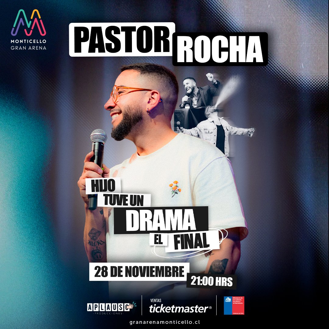 El Pastor Rocha regresa a Gran Arena Monticello: Viernes 28 de noviembre / 21.00 horas 

 * Entradas a la venta por el sistema Ticketmaster desde el jueves 28 de agosto a las 16.00 horas.

… dlvr.it/TMj9G6 #PastorRocha #GranArenaMonticello #Comedia #Entradas #Humor