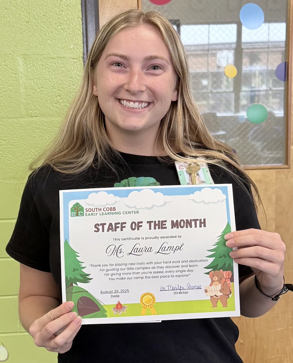 cobb__ELC's tweet image. Two amazing staff members of the month for August! Thank you for all that you do for our Cubs! #SCELC #earlylearning #CampSCELC #adventureawaits