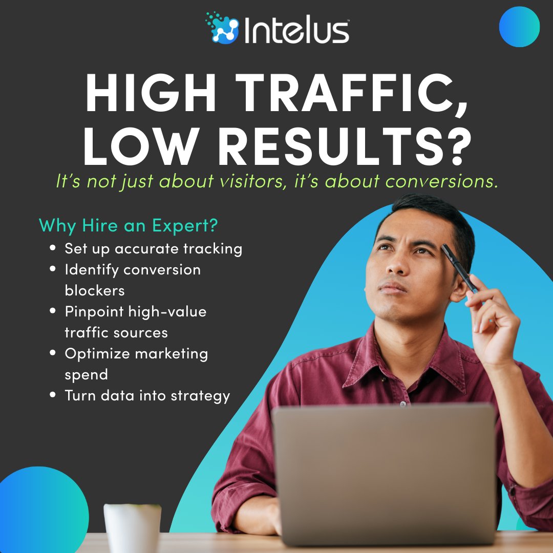 intelusagency's tweet image. Getting Visitors But No Conversions?
Let’s turn those visits into results.
Book your free consultation.
intelusagency.com/software-exper…

#HireGoogleAnalyticsExpert #ConversionTracking #RemoteAnalyticsVA #DigitalSalesOptimization #AnalyticsVirtualAssistant #GoogleAnalytics #IntelusAgency