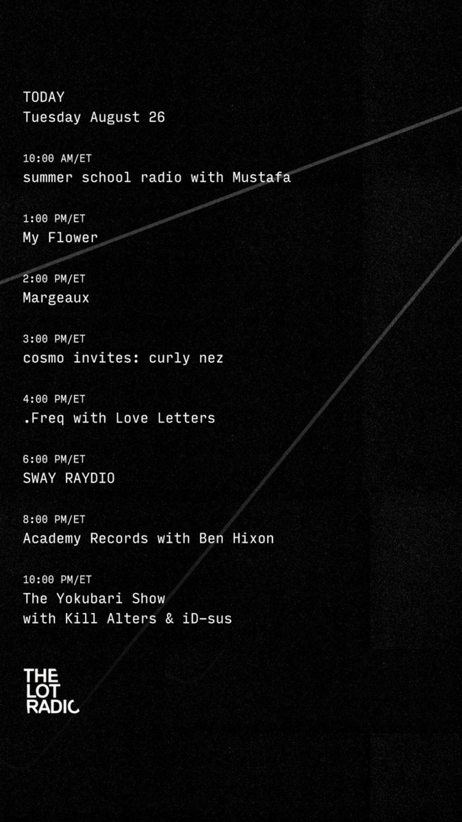 .freq on <a href="/TheLotRadio/">The Lot Radio</a> 4-6pm. Love Letters for the full 2 hours. tracks on 🔥 tune in…