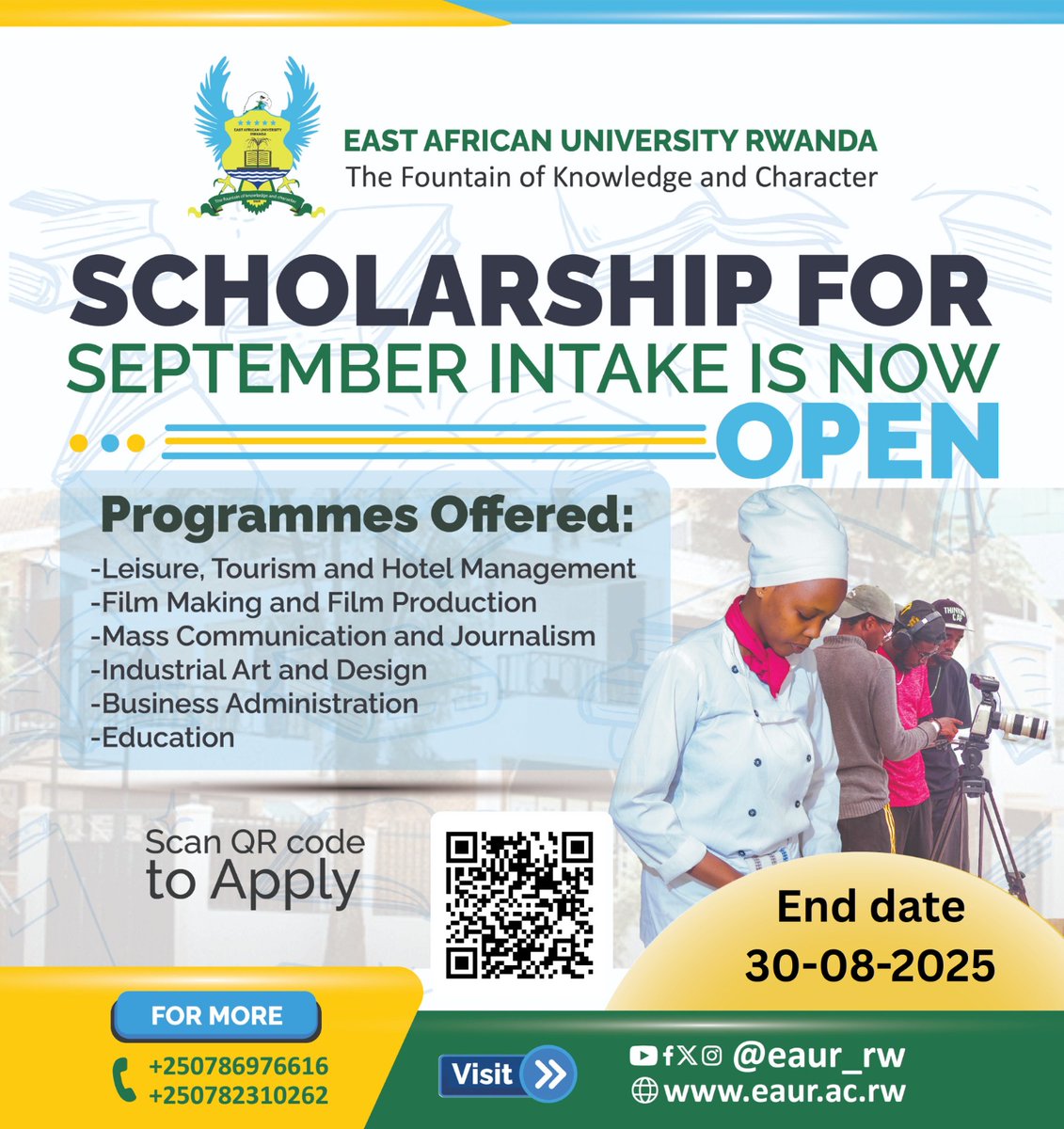 David Mugabo (@davidmugabo11) on Twitter photo Don’t miss out on the best opportunity! at <a href="/eaur_rw/">EAST AFRICAN UNIVERSITY RWANDA</a> It’s your time to excel with skills and knowledge that shape your future. #EAUR #SkillsForSuccess Don’t miss out on the best opportunity! at <a href="/eaur_rw/">EAST AFRICAN UNIVERSITY RWANDA</a> It’s your time to excel with skills and knowledge that shape your future. #EAUR #SkillsForSuccess