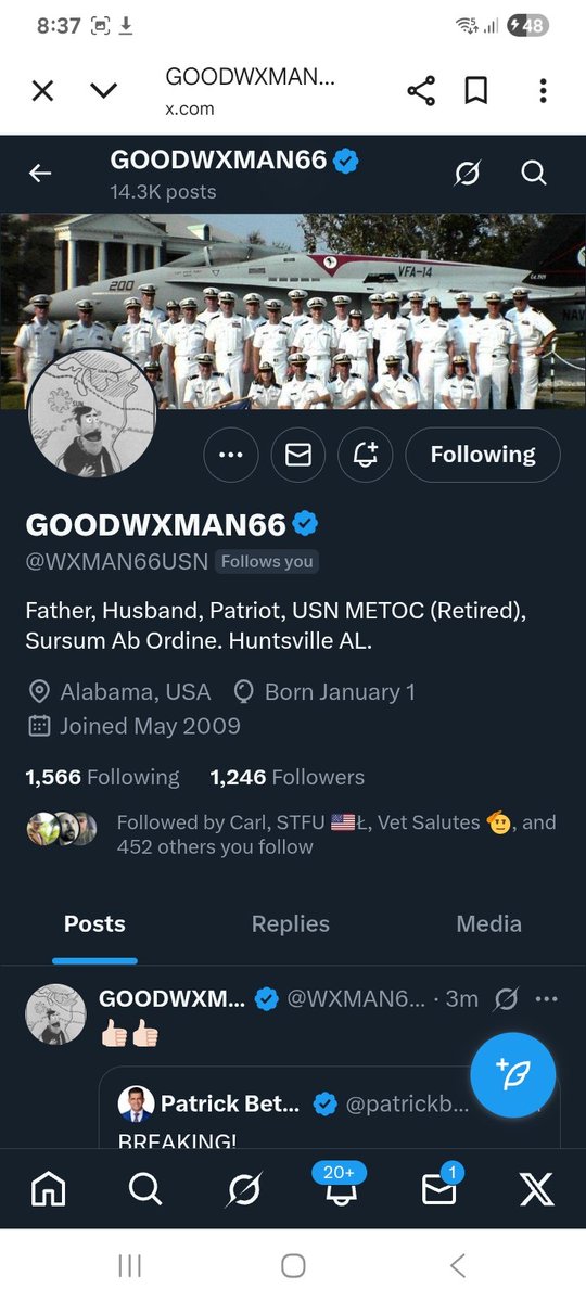 KJW (@hawkesbay69) on Twitter photo Can we get our newest ๐ช๐ซถ member and a US NAVY VETERAN some awesome new friends
<a href="/WXMAN66USN/">GOODWXMAN66</a>
F&R ๐ช๐ซถ๐๐ฅ๐ฏ๐บ๐ธ๐ซก Can we get our newest ๐ช๐ซถ member and a US NAVY VETERAN some awesome new friends
<a href="/WXMAN66USN/">GOODWXMAN66</a>
F&R ๐ช๐ซถ๐๐ฅ๐ฏ๐บ๐ธ๐ซก