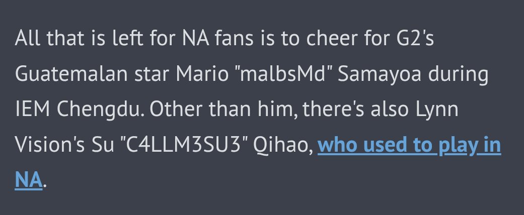 fallen use to play in NA team.. why NA fan not cheer for furia?? 🤔