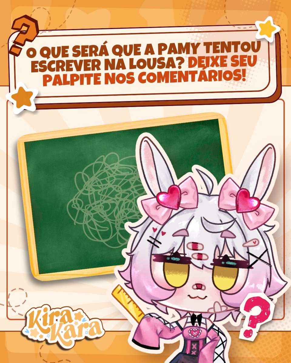 Kira 🥨 Kara (@kirakaraproject) on Twitter photo ✨ | DESAFIO DA LOUSA DA PAMY!! 🔎
O que será que ela tentou escrever??!!
👉 Deixa seu palpite nos comentários~
#KiraKara #VtuberBR <a href="/pamytuber/">Pamy 🍰 Kira ★ Kara</a> ✨ | DESAFIO DA LOUSA DA PAMY!! 🔎
O que será que ela tentou escrever??!!
👉 Deixa seu palpite nos comentários~
#KiraKara #VtuberBR <a href="/pamytuber/">Pamy 🍰 Kira ★ Kara</a>