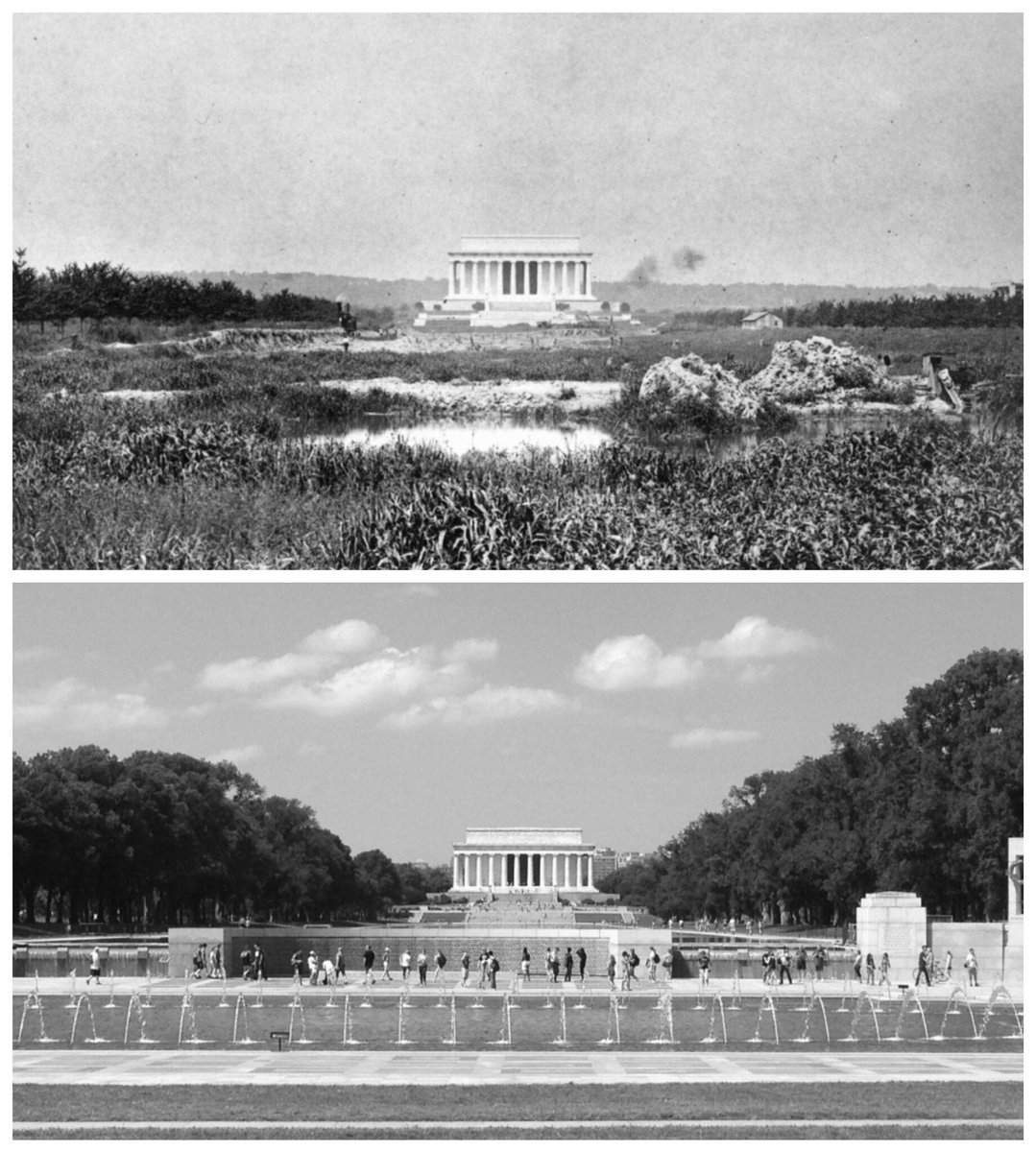 HomerosHayyam41's tweet photo. Was the Lincoln Memorial built in a swamp?

1917 vs present day.

Photograph by the Library of Congress. https://t.co/3RU41ZapQo