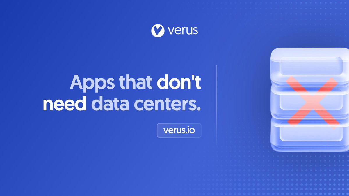 Verus - The Internet of Value (@veruscoin) on Twitter photo Your app can run entirely on client devices. Blockchain as backend database. No data centers required. No smart contracts to audit. 
Just direct API calls to protocol-secured primitives. 
This isn't Web3 theatrics — it's actual decentralization. 
It's built. It's operational. Your app can run entirely on client devices. Blockchain as backend database. No data centers required. No smart contracts to audit. 
Just direct API calls to protocol-secured primitives. 
This isn't Web3 theatrics — it's actual decentralization. 
It's built. It's operational.