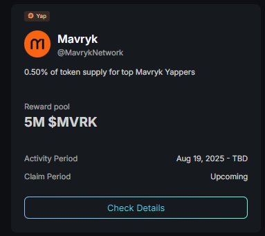 πππ―'π¬ ππ₯π©π‘π (@mavs_alpha) on Twitter photo Here we go
Official date for <a href="/MavrykNetwork/">Mavryk Network | Tokenizing $10B in RWAs</a> TGE is Sept 18th
5M $MVRK = $500,000 (.1 listing price)
quick maths, gud airdrop
No regrets Here we go
Official date for <a href="/MavrykNetwork/">Mavryk Network | Tokenizing $10B in RWAs</a> TGE is Sept 18th
5M $MVRK = $500,000 (.1 listing price)
quick maths, gud airdrop
No regrets