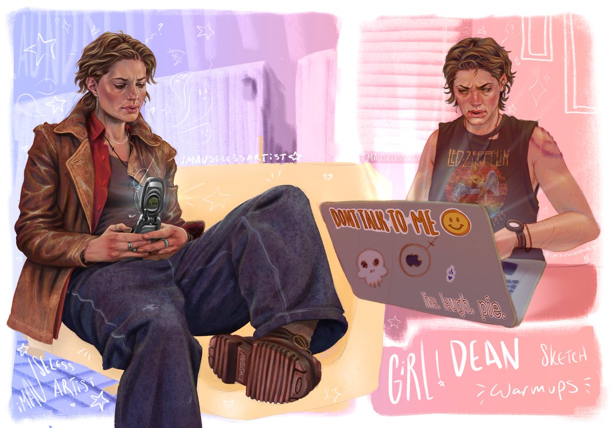 I can't find a better caption, have more girl dean winchester 🖐✨️🍻