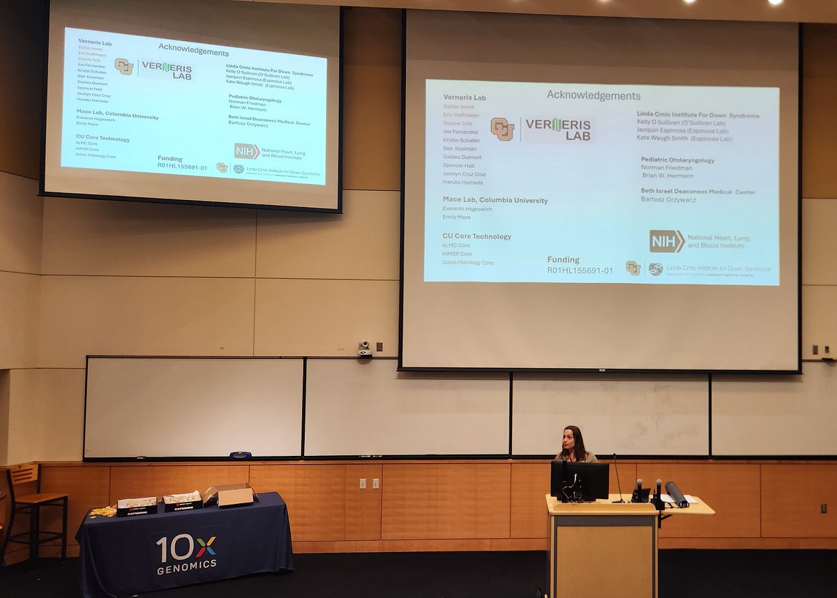 VernerisLab's tweet photo. Our own Dr. Elena Woods presenting her work for 10X Genomics Xenium in-situ presentation. https://t.co/CmbVsfOGtM