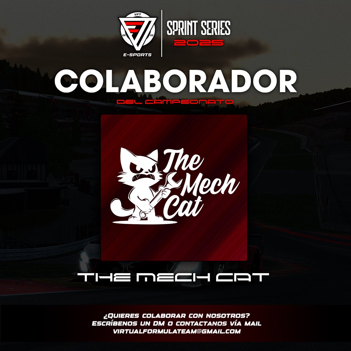 VFT eSports (@vft_esports) on Twitter photo #VFTSprintSeries25
🤝 <a href="/TheMechCat/">The Mech Cat</a> será otro de los colaboradores del campeonato para aportar los trofeos y material para sortear. Además, de tener descuentos para participantes en sus productos.
❤️ Gracias TMC por apostar por nosotros una vez más.
themechcat.com #VFTSprintSeries25
🤝 <a href="/TheMechCat/">The Mech Cat</a> será otro de los colaboradores del campeonato para aportar los trofeos y material para sortear. Además, de tener descuentos para participantes en sus productos.
❤️ Gracias TMC por apostar por nosotros una vez más.
themechcat.com