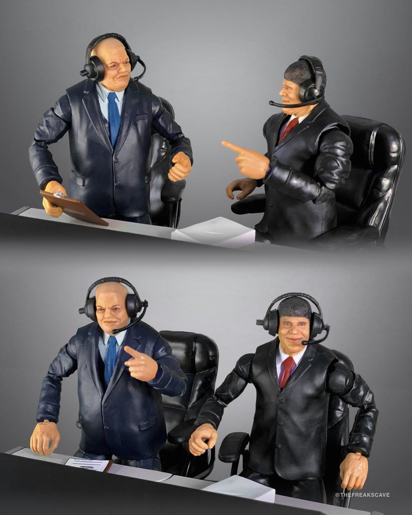 TheFreaksCave_'s tweet photo. ¡ATÁNGANA! 🎤🔥

Primer vistazo a las figuras custom de Hugo Savinovich y Carlos Cabrera (WWE en Español) 

@luchalibreonlin @lavozcabrera https://t.co/vO4KrgJQWY