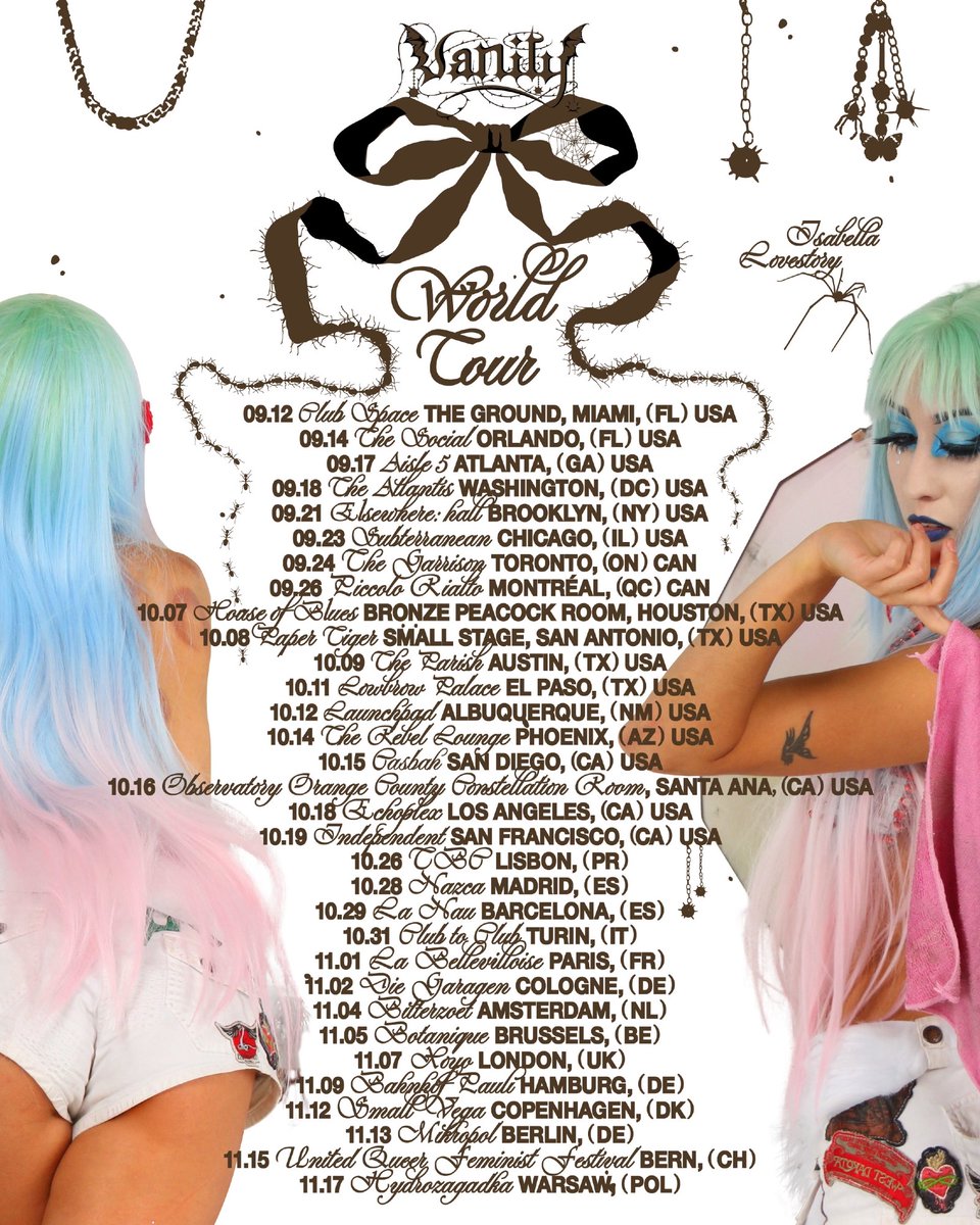 VANITY TOUR STARTS IN 2 WEEKS 😍  GET UR TIX NOW HOES!

TICKETS: isabellalovestory.com