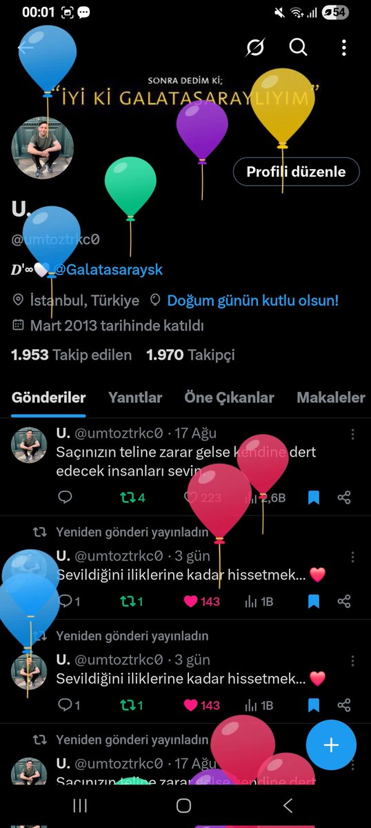 Hoşgeldin Yeni Yaşım Sevdiğimle 🎂