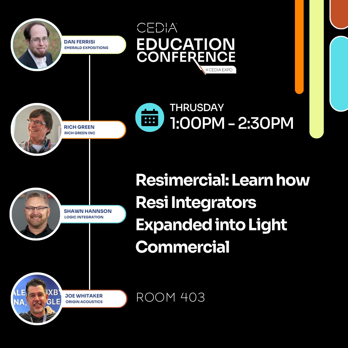logicav's tweet image. Considering moving into light commercial projects?

Join us at the @CEDIAExpo_CIX  Education Conference for strategies to help residential integrators grow with confidence.

📅 Sept 4, 2025 | 🕐 1–2:30 PM | 📍 Room 403, Denver

#CEDIA2025 #LogicIntegration #AVIndustry