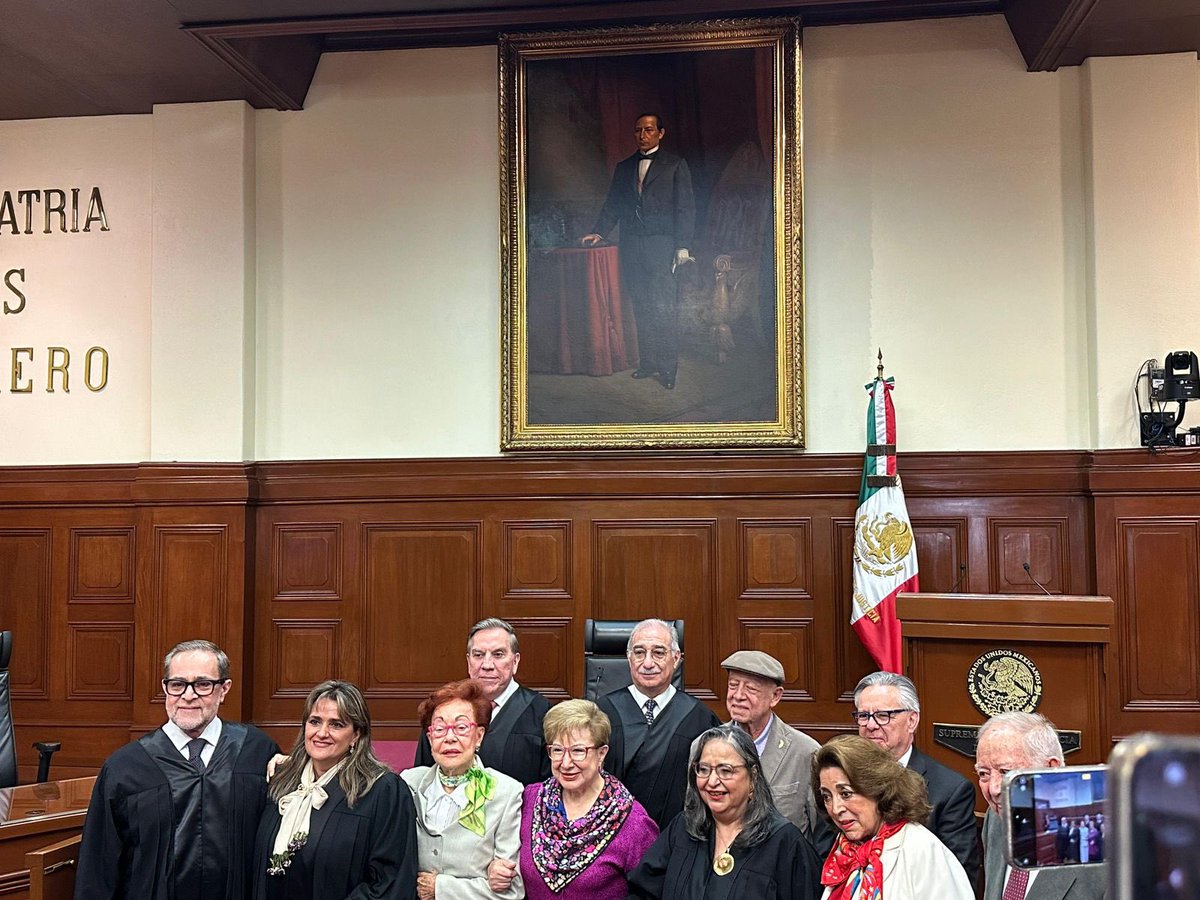 Ministras y Ministros en retiro, asistieron al Informe de Gestión de la Ministra Presidenta Norma Piña.