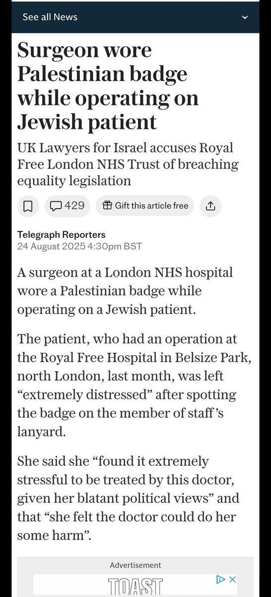Nadim Haddadin (@nadimhcr) on Twitter photo How is it that UKLFI get immediate responses from <a href="/RoyalFreeNHS/">Royal Free London</a> when they make a complaint but when I, as a member of staff, raised a grievance was ignored at every level from CEO to Speaking Up? Your clear discrimination against those who are not in favour of Israel's actions How is it that UKLFI get immediate responses from <a href="/RoyalFreeNHS/">Royal Free London</a> when they make a complaint but when I, as a member of staff, raised a grievance was ignored at every level from CEO to Speaking Up? Your clear discrimination against those who are not in favour of Israel's actions