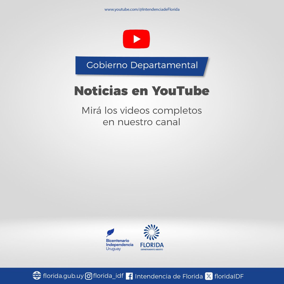 Intendencia de Florida (@floridaidf) on Twitter photo Bicentenario de la Declaratoria de la Independencia. Palabras del Intendente de Florida, <a href="/PajaroEnciso/">Carlos Enciso Christiansen</a>
👇
youtu.be/3AZb4YRrPEc Bicentenario de la Declaratoria de la Independencia. Palabras del Intendente de Florida, <a href="/PajaroEnciso/">Carlos Enciso Christiansen</a>
👇
youtu.be/3AZb4YRrPEc