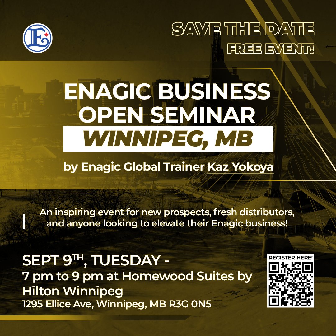 We’re excited to welcome Enagic Corporate Global Trainer, Kaz Yokoya, to Canada this September! 🙌

✨ Don’t miss the opportunity to gain powerful insights, motivation, and energy directly from Kaz!

👉 Register now to secure your spot: forms.office.com/pages/response…