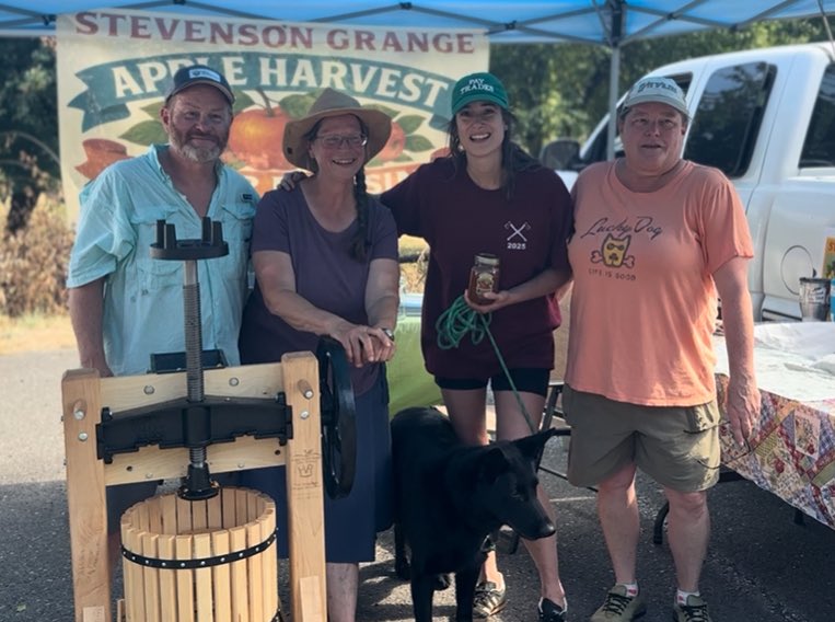 This time of year, I have a morbid fascination with windfall apples rotting in ditches – so I was pretty excited to run into a local Grange pressing cider.

Our local Grange Halls are the grandaddies of community and economic power for agricultural America.