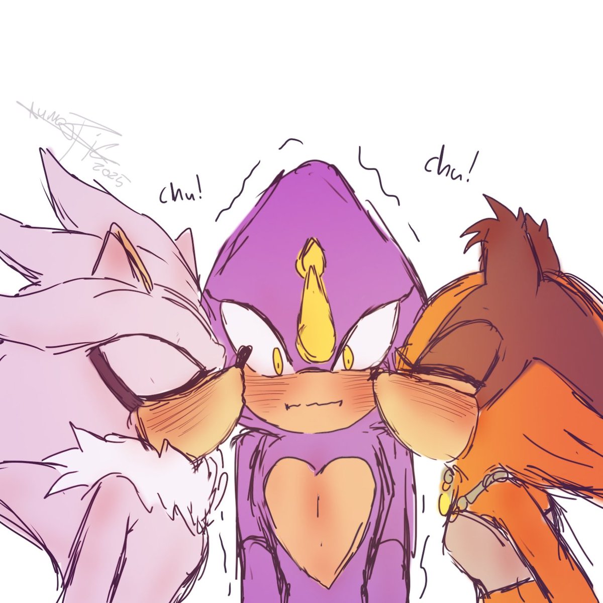 Luna-tic ๐ (@lunatic_doodles) on Twitter photo Doodle nr. 13: #SilverTheHedgehog and #SticksTheBadger smooch #EspioTheChameleon ๐ค๐๐งก for <a href="/Sakuxruaaq25/">SakuRisma!! ๐</a>
#espilver Doodle nr. 13: #SilverTheHedgehog and #SticksTheBadger smooch #EspioTheChameleon ๐ค๐๐งก for <a href="/Sakuxruaaq25/">SakuRisma!! ๐</a>
#espilver