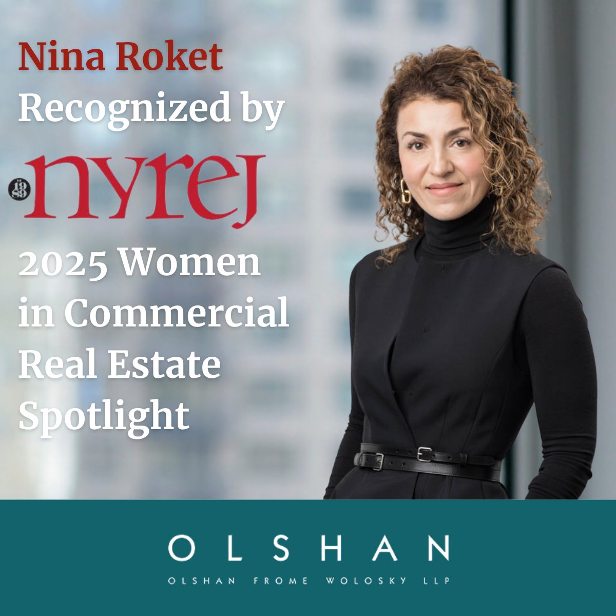.<a href="/OlshanLaw/">OlshanLaw</a> Co-Managing Partner, Co-Chair of the firm’s Real Estate Law Practice and Chair of Commercial Leasing Practice <a href="/NinaRoket/">Nina M. Roket</a> Recognized by <a href="/NYREJ/">NYREJ</a>’s 2025 Women in Commercial Real Estate Spotlight
#OlshanLaw #WomenInCRE #CommercialRealEstate #CRE #RealEstateLaw