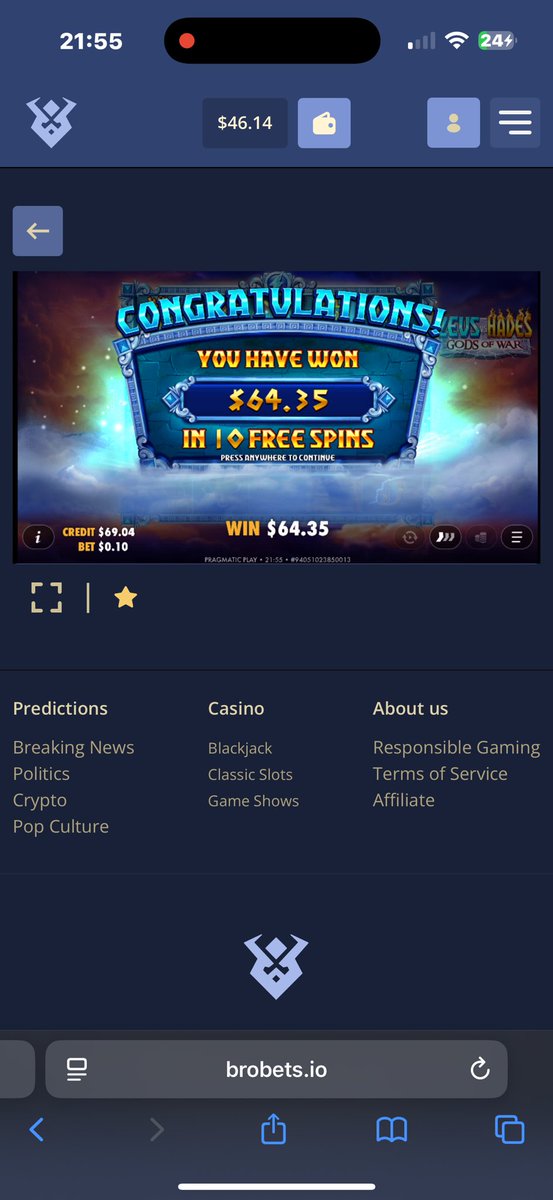 Andy__cars (@andy__cars) on Twitter photo Had a go on <a href="/BroBetsIo/">BroBets.io</a> and these are the results:
1. 127.88 - 319x
2. 33.44 - 334x
3. 64.35 - 643x
Interested to see where these get on the Leaderboard and hopefully win a NFT or two. 😎
If you want a chance to win sign up using my code: brobets.io/?ref=f84b70051…
Good Luck. 😎 Had a go on <a href="/BroBetsIo/">BroBets.io</a> and these are the results:
1. 127.88 - 319x
2. 33.44 - 334x
3. 64.35 - 643x
Interested to see where these get on the Leaderboard and hopefully win a NFT or two. 😎
If you want a chance to win sign up using my code: brobets.io/?ref=f84b70051…
Good Luck. 😎