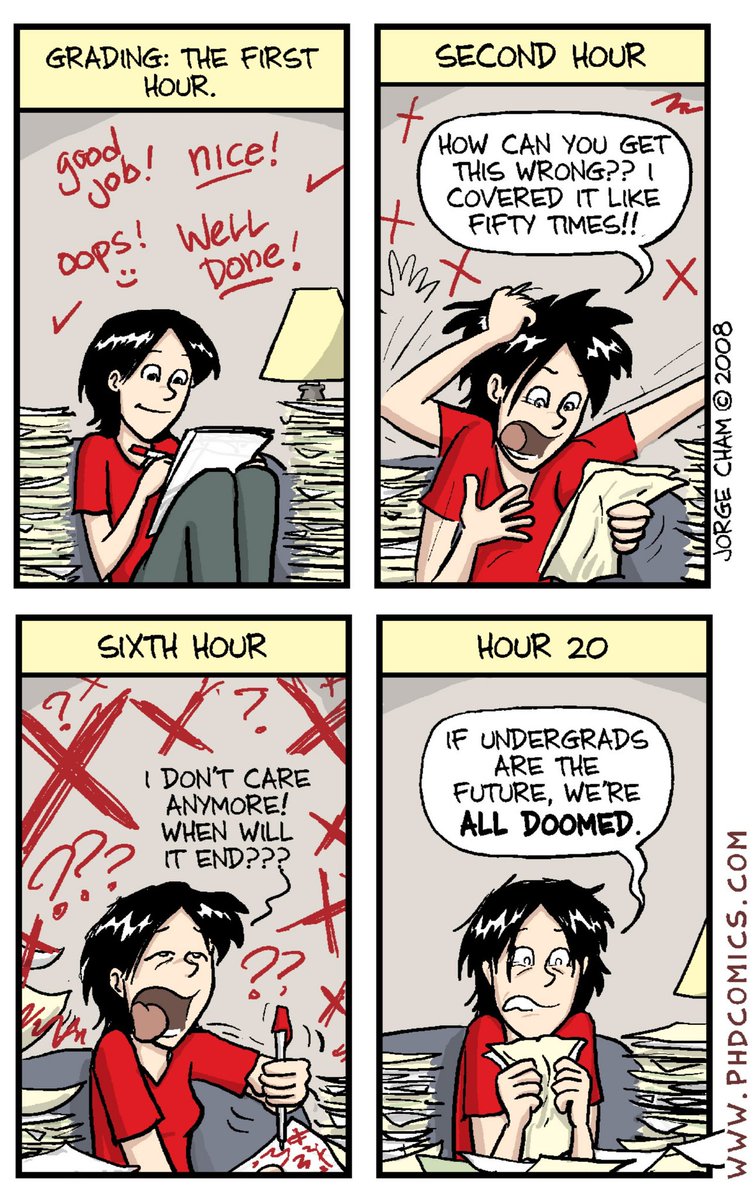 PHDcomics's tweet image. Grading