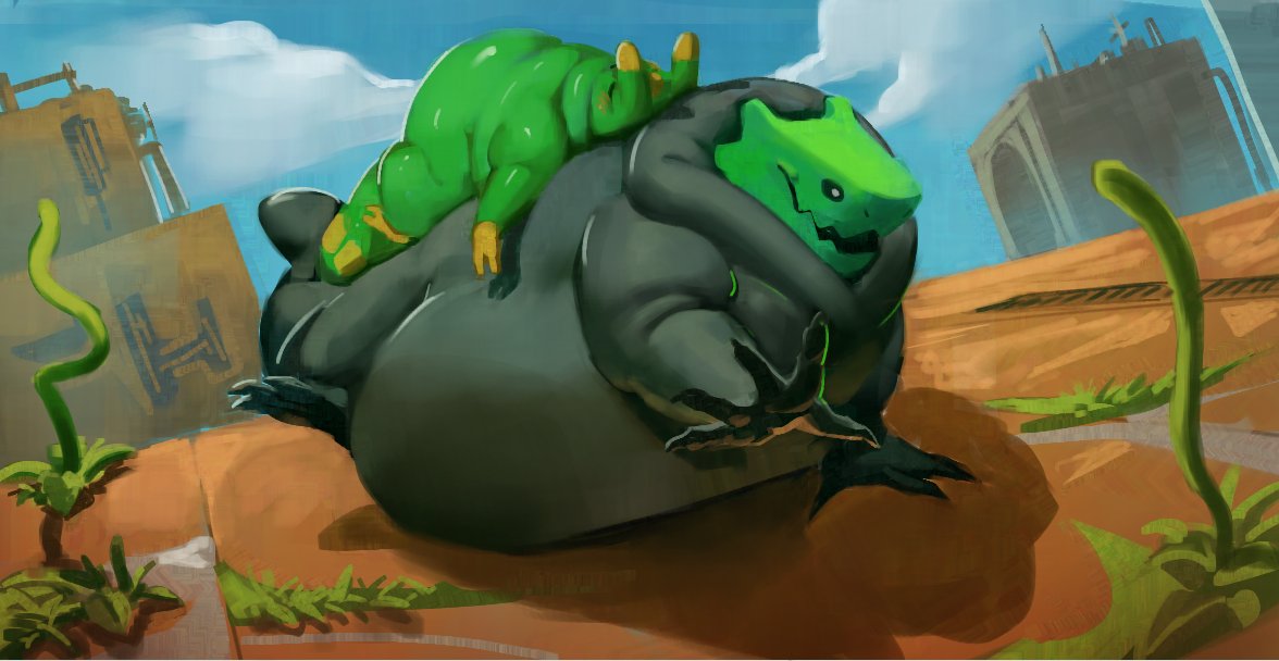 My turn to rest after getting the lizard up the ledge... :&gt;