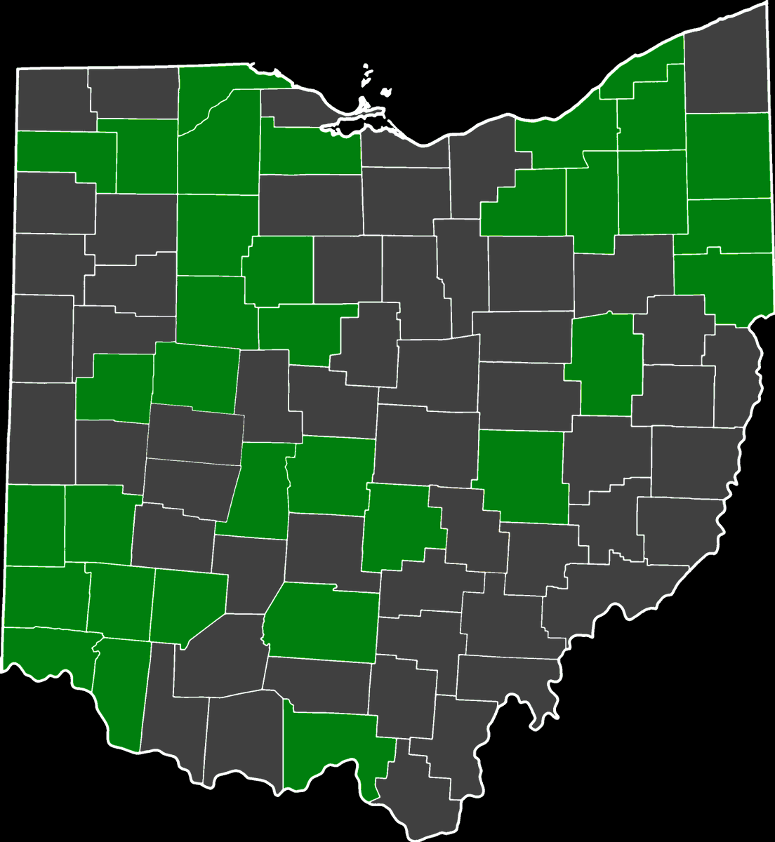 Attention Touhou wplace army.

For too long, the state of Ohio has been filled with 67 and mustard. We need to colonize Ohio. Every County must have atleast one touhou art in it. We have already gained the counties in green. 

We will colonize ohio until every county has touhou.