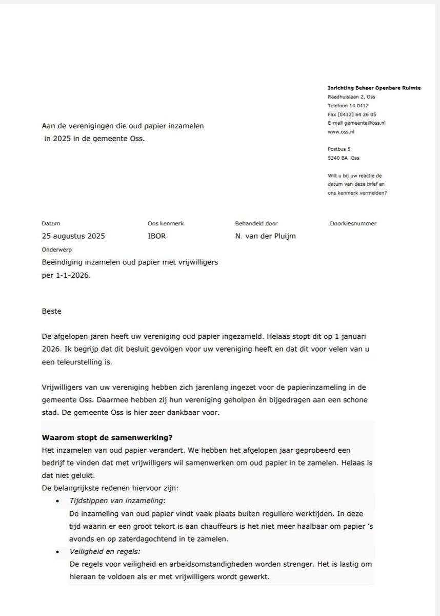 FvdOss's tweet photo. @OnsOssNL De artikel 41 vragen van FVD Oss en de brief namens de gemeente #Oss 👇
#papier #verenigingen #bestaansrecht https://t.co/VJrPFlP48W