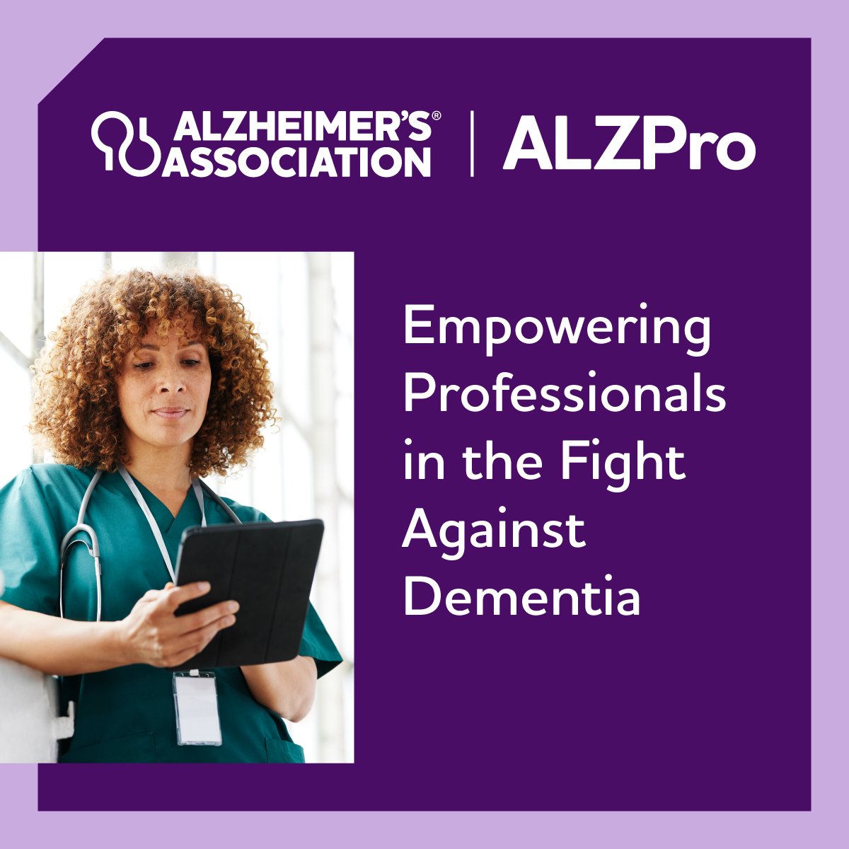 Calling all health care professionals: your new go-to resource is here. 🩺📚

ALZPro gives you centralized access to the latest science and practice tools—from clinical guidelines to continuing education to care pathways and more.

Learn more: alz.org/ALZPro