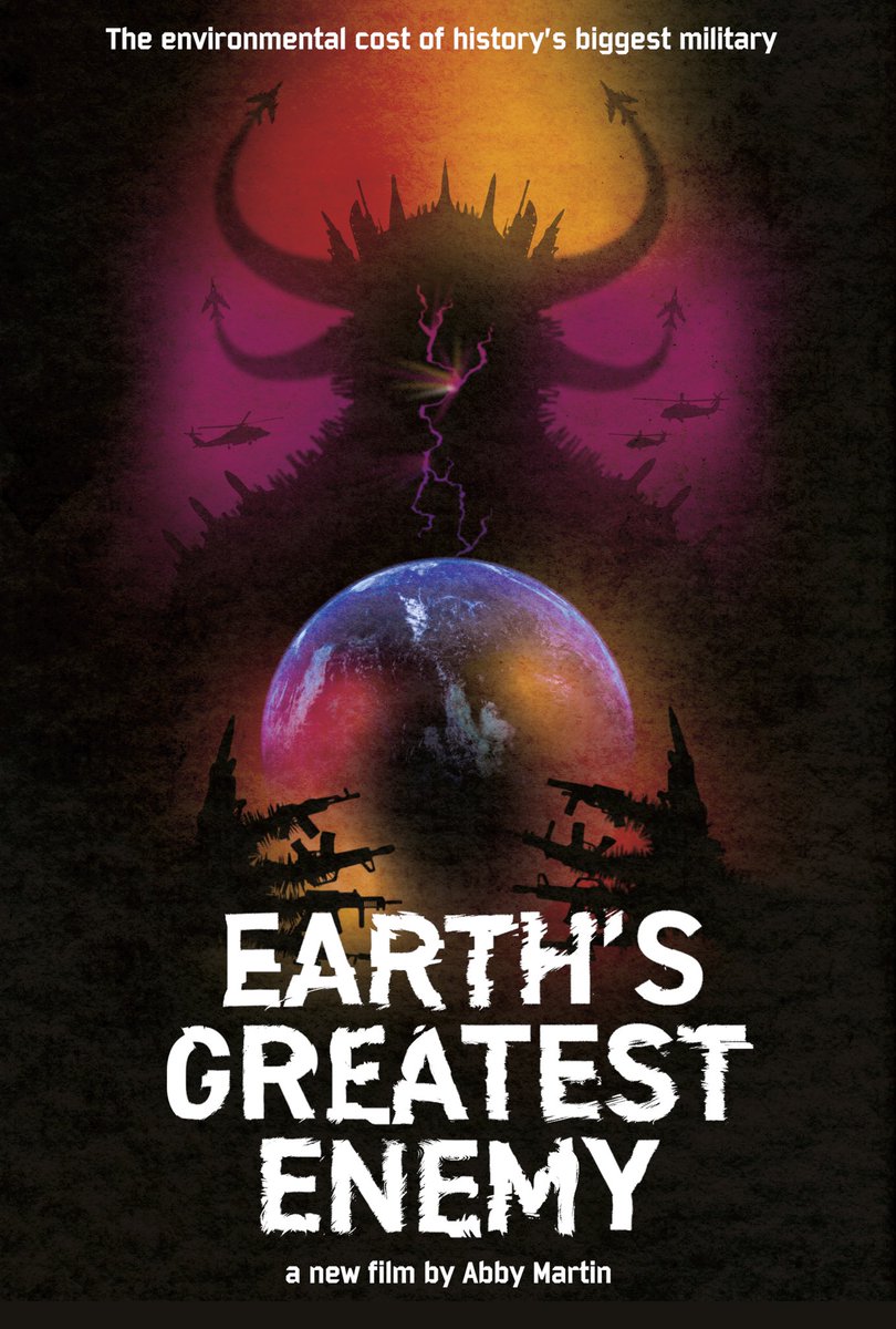 Our second feature documentary, Earth’s Greatest Enemy, is now touring the country with director <a href="/AbbyMartin/">Abby Martin</a>! 

New cities/dates being added all the time, check here for tickets and updates: earthsgreatestenemy.com