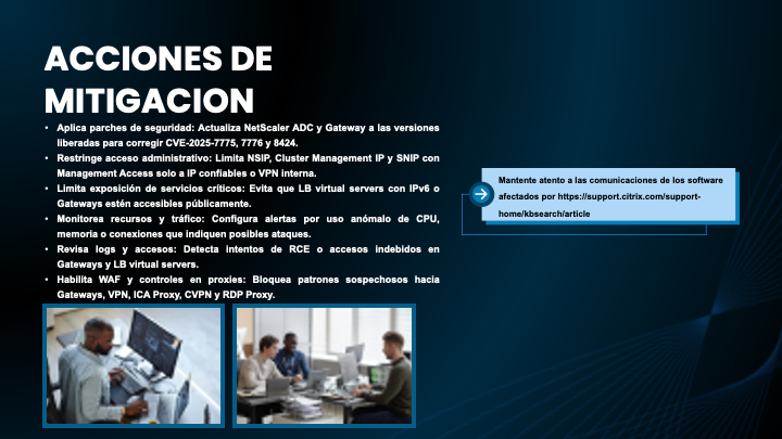 CompunetChile's tweet photo. 🚨 #Citrix alerta: vulnerabilidad crítica en NetScaler ADC/Gateway (CVE-2025-7775) ya explotada. ❌ RCE, DoS y accesos no autorizados.
¡No hay mitigaciones, solo parchar!
🔒 En CompuNet te ayudamos a proteger tu negocio.
👉 Contáctanos hoy.
#Ciberseguridad #CompuNet https://t.co/fho3pFyvrJ