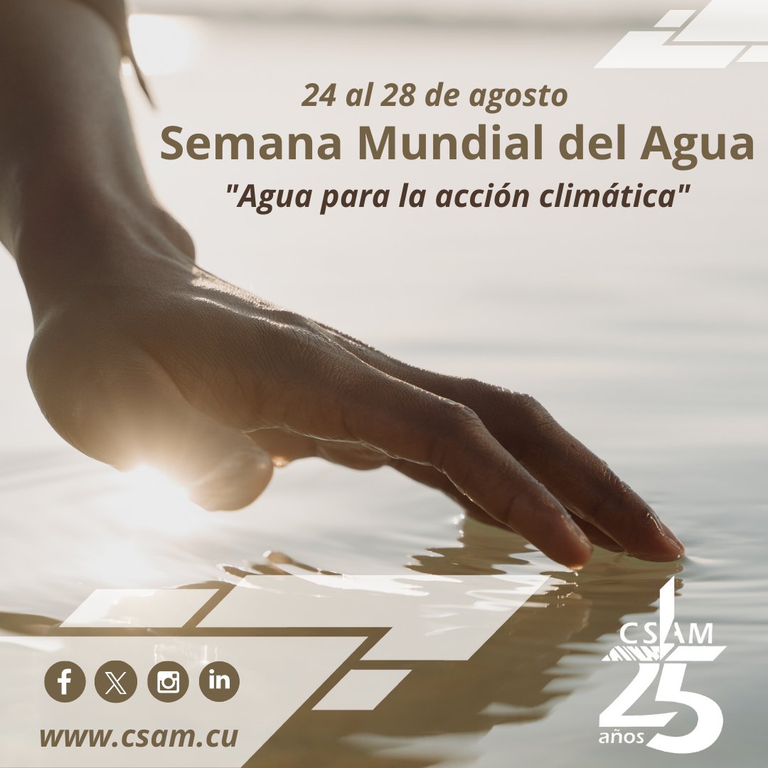 ✅💦Celebramos la Semana Mundial del agua‼️

💧Se  pretende reflexionar sobre los problemas de falta de agua en el mundo,  abordándose el tema “Agua para la acción climática”.🚱 
.
.
.
#agua #Cumplimos25 #25deCompromiso #25XlaSostenibilidad #25XlaCalidad #25XlaInnovacion  #CSAM