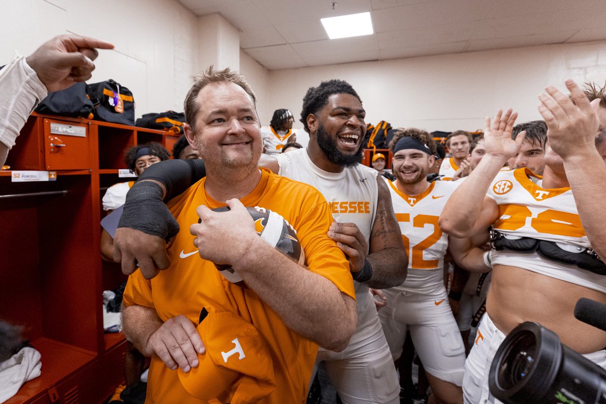 SullenSerf's tweet photo. I don’t think a lot of people realize how insane of a job Josh Heupel has truly done at Tennessee..

Took over for the worst coach in school history, a 3 win team, with allegations, scholarship reductions, 30+ transfers leaving and won 10+ games 2x, went undefeated at Neyland 2x, made the playoffs, Orange Bowl win etc.

He revived a dead program. Extension deserved. Respect that man🍊