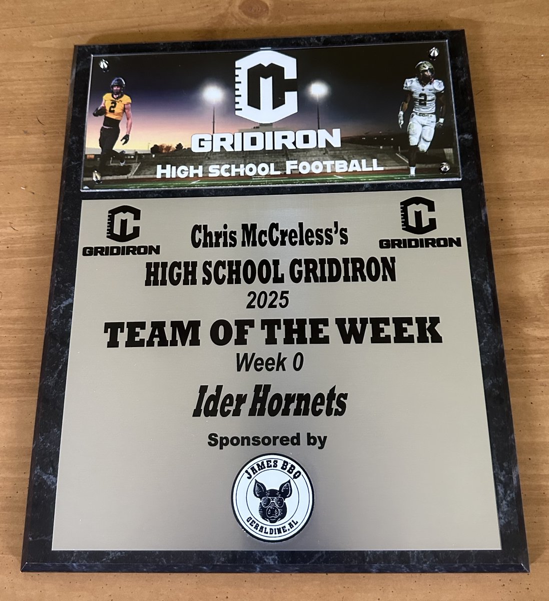 CM Gridiron's Team of the Week: Week 0
Presented By: JAMES BAR B Q And Catering and Little James BBQ And Catering

🏆 CM Gridiron Week 0 Team of the Week: Ider Hornets 🏆

The Ider Hornets kicked off the 2025 season with a statement victory, earning recognition as CM Gridiron’s