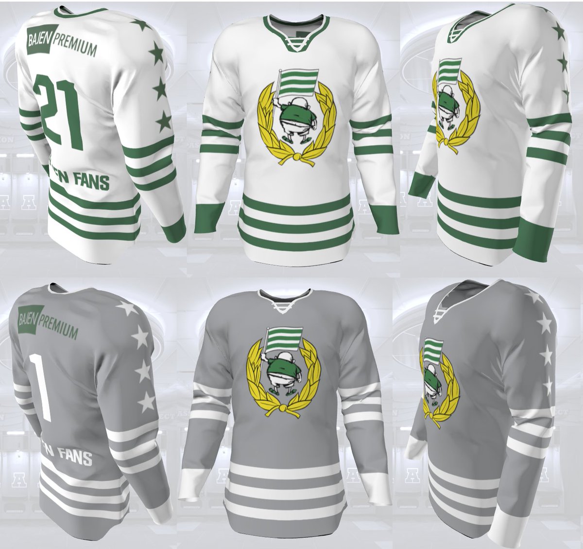 Vi kommer kanske inte vara seriens bästa lag denna säsong, för vi snickrar fortfarande på manualen. Men vi kommer vara seriens snyggast klädda lag! 
Nu är beställningen lagd. Stort tack till alla som stöttat och hjälpt oss. Ni kommer tackas med namn på hemsidan framgent 💚🤍