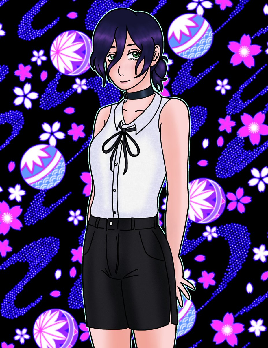 Reze 💣💥💜💚 from #CSM (drawn by me ofc) #artmoots #moots #Reze #chainsawman #chainsawmanfanart