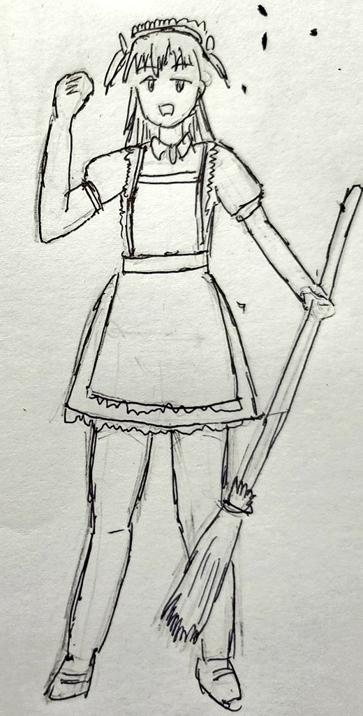 同じメイドさんを想定した奴があるので3か月でどうなったか並べてみるとこうだからね 