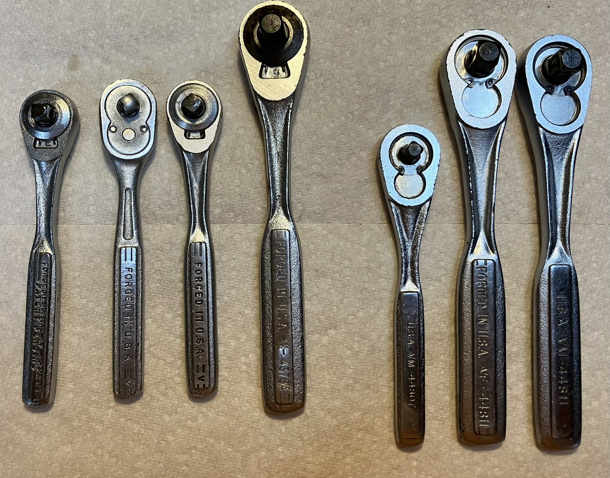 ged.fellas.social 👍🏾🇺🇸👍🏾🇺🇦🖕🏾🗑️🇷🇺 (@gedduny) on Twitter photo All 7 Craftsman USA ratchets are cleaned and freshly lubed with grease or oil as appropriate. The 4 on left are 1940s-ish. And the others probably 1960s-ish. All are operable.
Money from sales of these will go to <a href="/69thSB/">NAFO 69th Sniffing Brigade</a> for NAFO trucks. Price will be $25 each plus shipping. All 7 Craftsman USA ratchets are cleaned and freshly lubed with grease or oil as appropriate. The 4 on left are 1940s-ish. And the others probably 1960s-ish. All are operable.
Money from sales of these will go to <a href="/69thSB/">NAFO 69th Sniffing Brigade</a> for NAFO trucks. Price will be $25 each plus shipping.