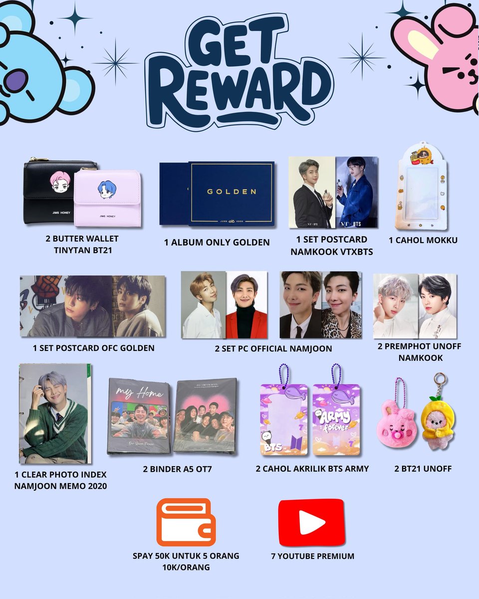 ༺๖ۣۜSTREAMING GIVEAWAY NAMKOOK B'DAY༻࿌𖣘༻
🗓 01 September - 12 September 2025

Dalam rangka merayakan ulang tahun NAMKOOK, ada beberapa hadiah buat kalian yang bersedia streaming menggunakan PL yang telah disediakan ✨️
‼️TnC selengkapnya di poster ‼️