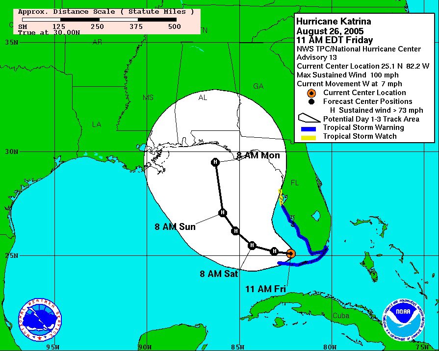 MargaretOrr's tweet photo. Friday was when we knew we were in trouble. South MS was in the cone &amp; extreme SE LA was in cone in morning. By 5pm our entire area in cone. We began round the clock coverage. Notice 11pm track is exactly what happened. #nola #lawx #mswx @wdsu https://t.co/yOspZe2tMG