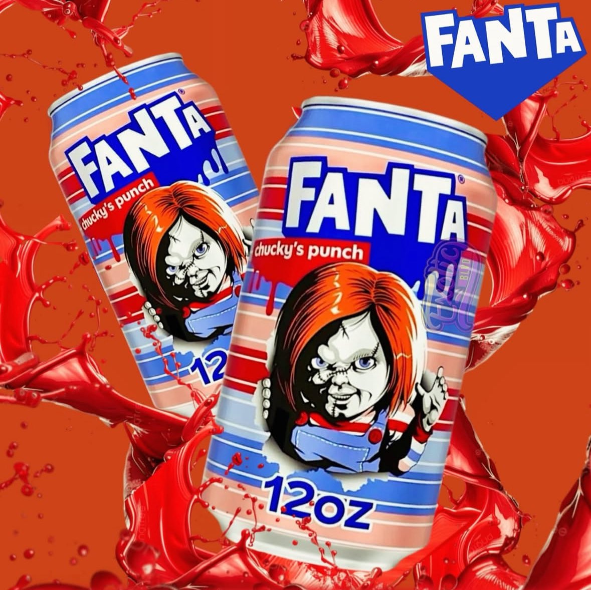 The Chucky Punch is officially in Stores! I got a few already. Get yours now! #Fanta #Halloween #horror #Chucky