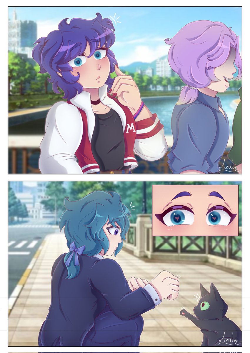 (Modern AU - Teenagers) 

Hace tiempo tenía esta idea y hoy por fin cumplí mi capricho, je 🕴