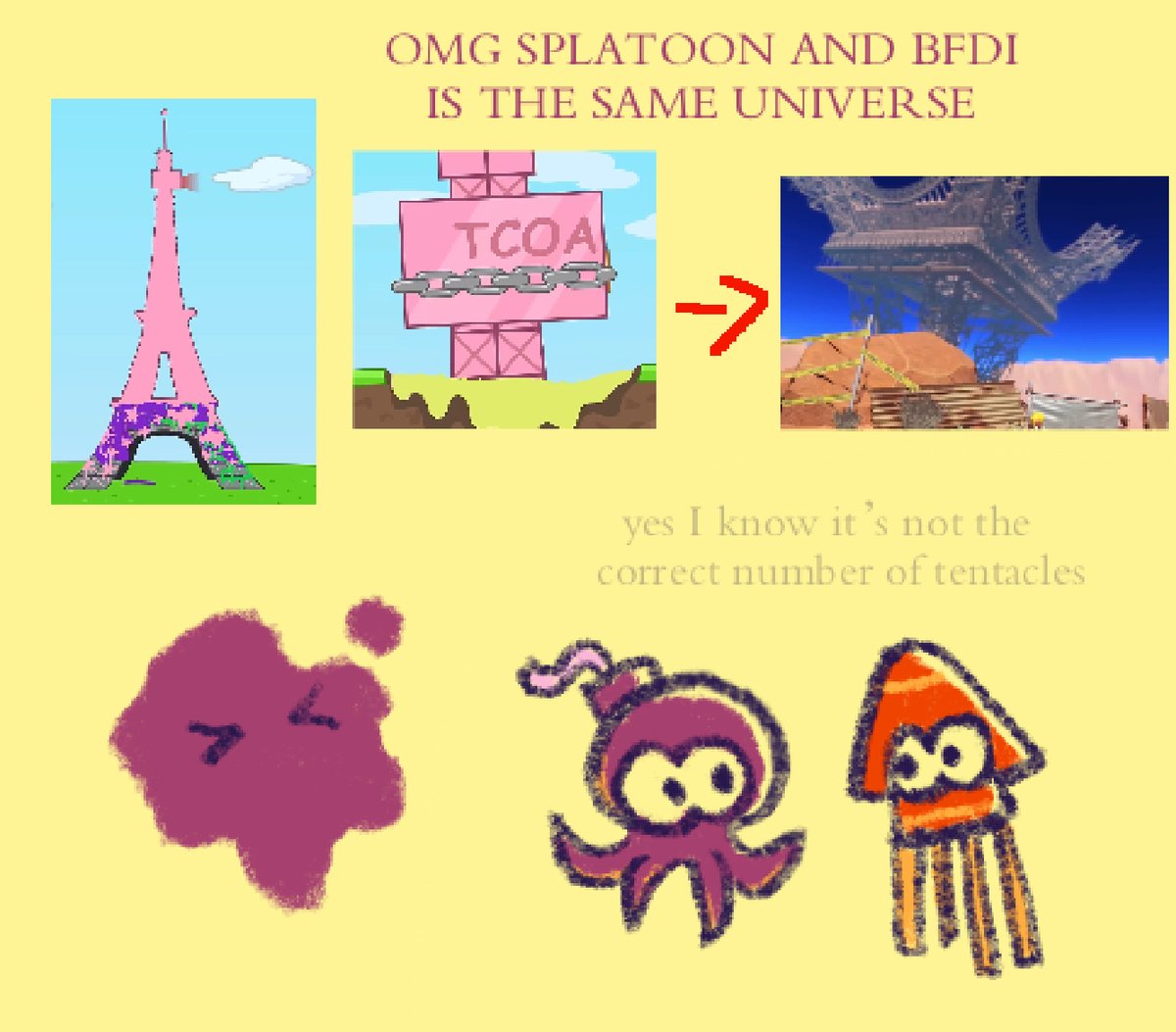 Day 37- octopus and squid (I don’t even play splatoon but my friend likes it)