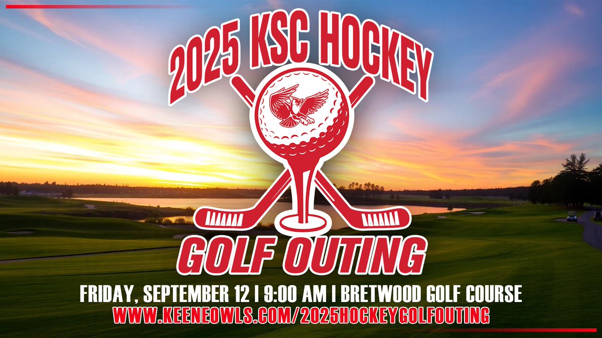 We are closing in on 2 weeks away from Homecoming Weekend and our annual golf outing. Register today to play or sponsor: keeneowls.com/2025HockeyGolf…