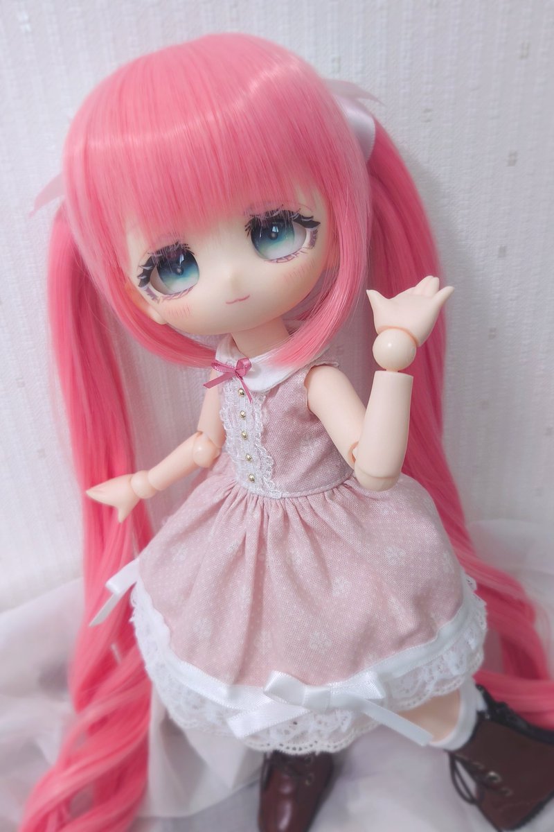 あーさんの、Pochico (<a href="/pochico_ppp/">Pochico🐰</a>) さんより1/6サイズのお洋服をお迎えしました✨
Imomodollちゃんピッタリでした。
ほんとに可愛い😭♡
素敵なお洋服をありがとうございました☘️
 #ぽちこもの