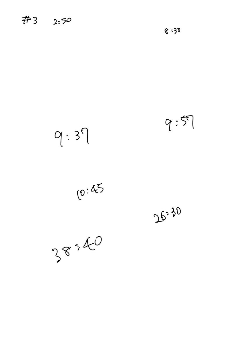 これはﾐｭ~初見の時にラクガキしながら見ようと思ってたのに面白すぎて後から絵で描きたいところを殴り書きでメモするしかなかった痕跡